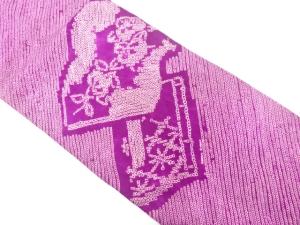 アンティーク　本総絞り　読み本に花模様名古屋帯